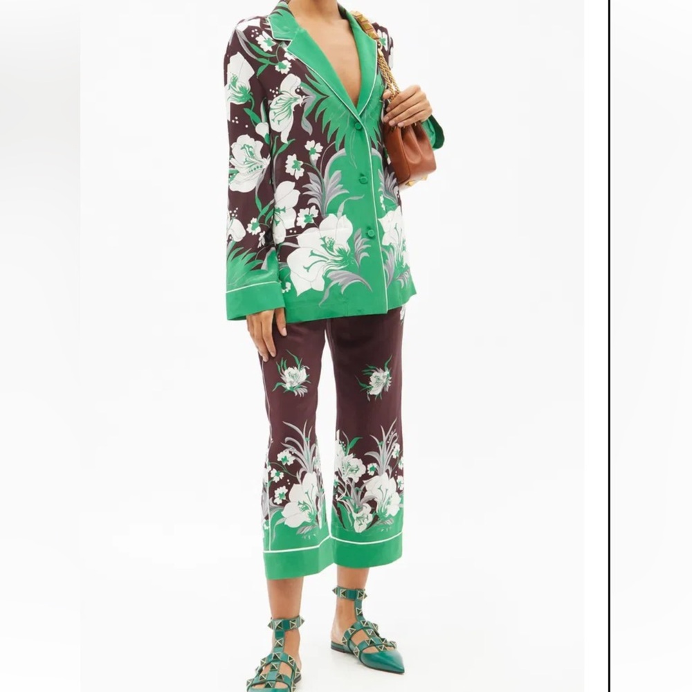 Valentino floral printed pants